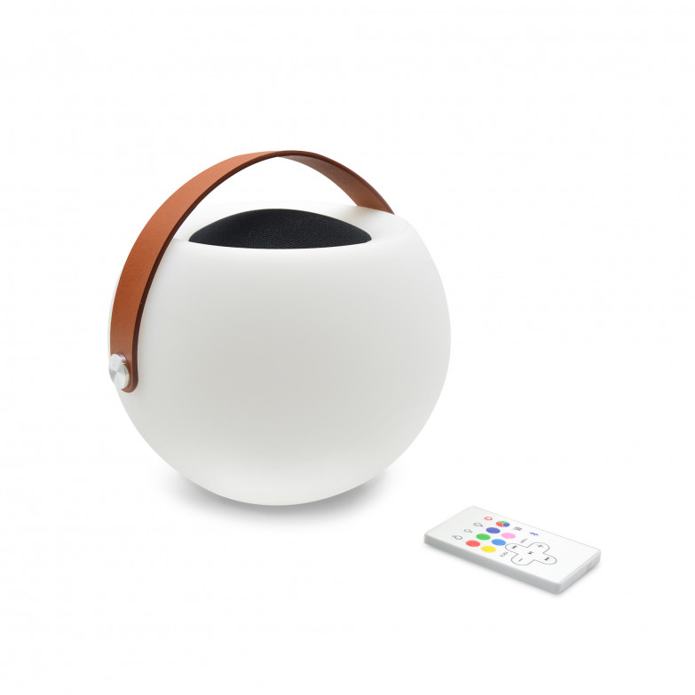 Ksix Bubble lamp wireless speaker, Up to 7 hours autonomy, 7 colours, Remote control, True Wireless Stereo, White
