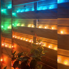 KSIX LED garland 10m, 16 RGB colors lighting, Remote control, Connected, IP65