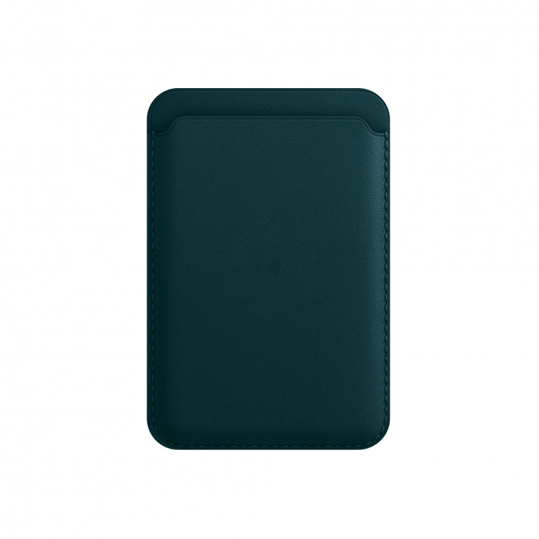 Magcard magnetic card holder MagCharge compatible, Vegan leather, For cards and notes, Green