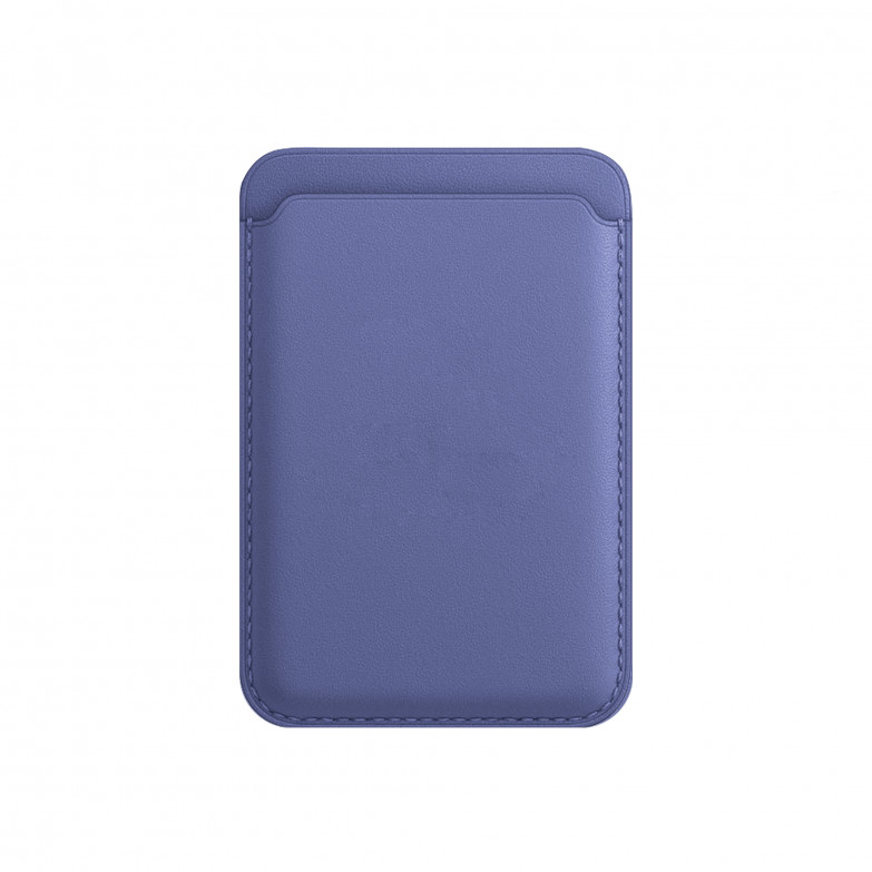 Tarjetero magnético compatible con tecnología MagCharge, Piel vegana, Espacio para tarjetas y billetes, Azul violeta