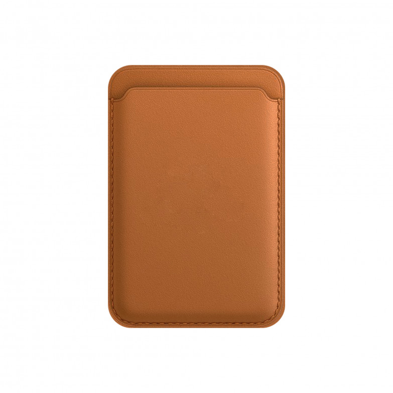 Magcard magnetic card holder MagCharge compatible, Vegan leather, For cards and notes, Brown