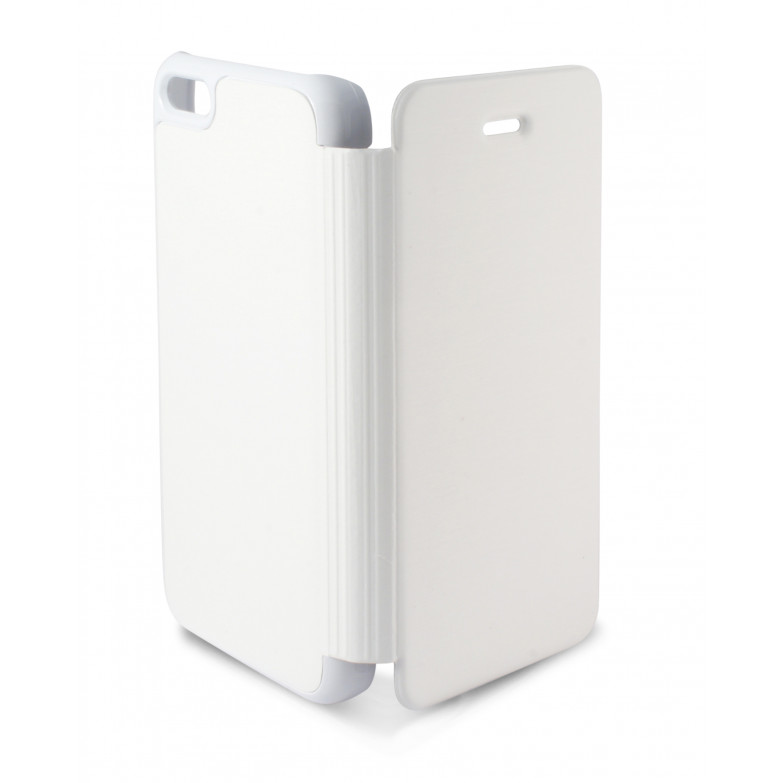 Ksix Slim Folio Case With Stand For Iphone 5c White
