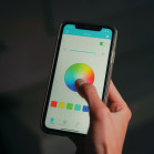 KSIX Rainbow LED ceiling light, 5 W built-in speaker, RGB+CCT, 40 cm diameter, 2.200 lm, 30 W, iLink app, White