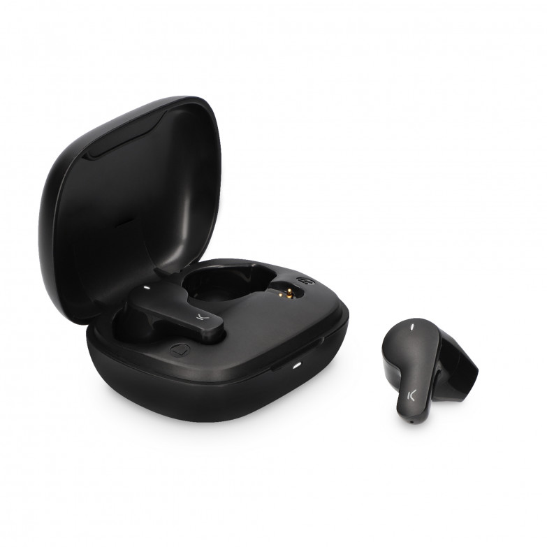 Ksix TrueBuds3 wireless earphones, 3 + 7 h autonomy, Touch control, Calls, Voice assistants, Black