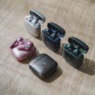 KSIX Spark wireless earphones, Metallic case, 7+20 h autonomy, Touch control, Voice assistants, Calls, Pink