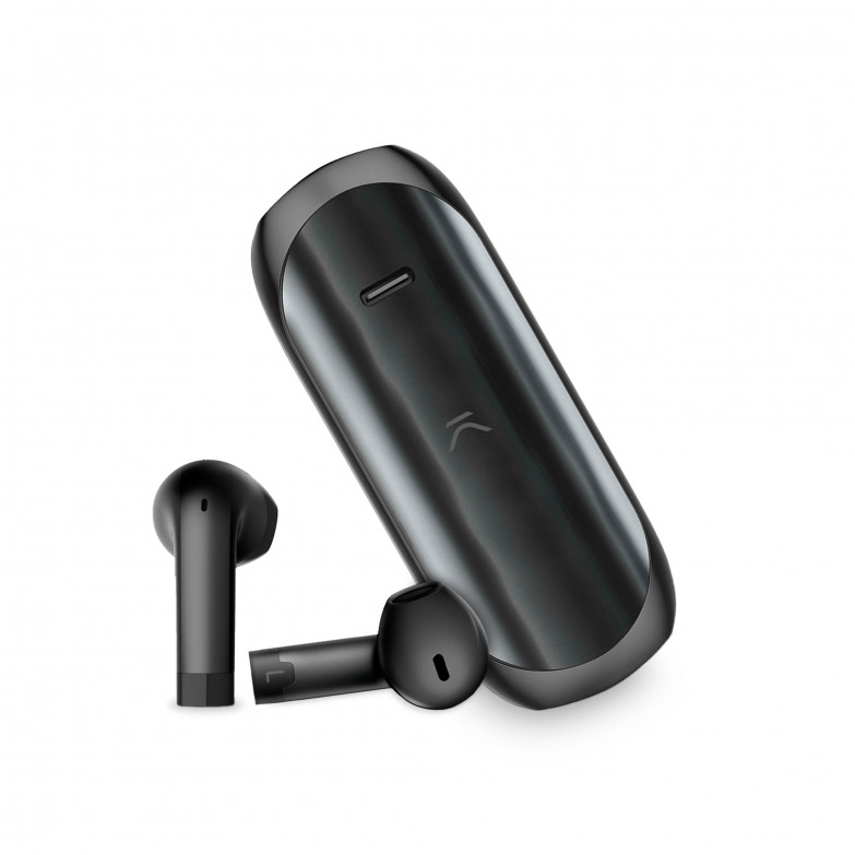 HALLEY Ksix Wireless earphones, Magnetic Earhook, Autonomy 4+20h, Touch Control, Black