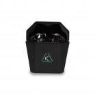Auriculares inalámbricos gaming KSIX Saga, Baja latencia, LED, Autonomía 4+12 h, Control táctil, Llamadas, Asistente voz, Negro