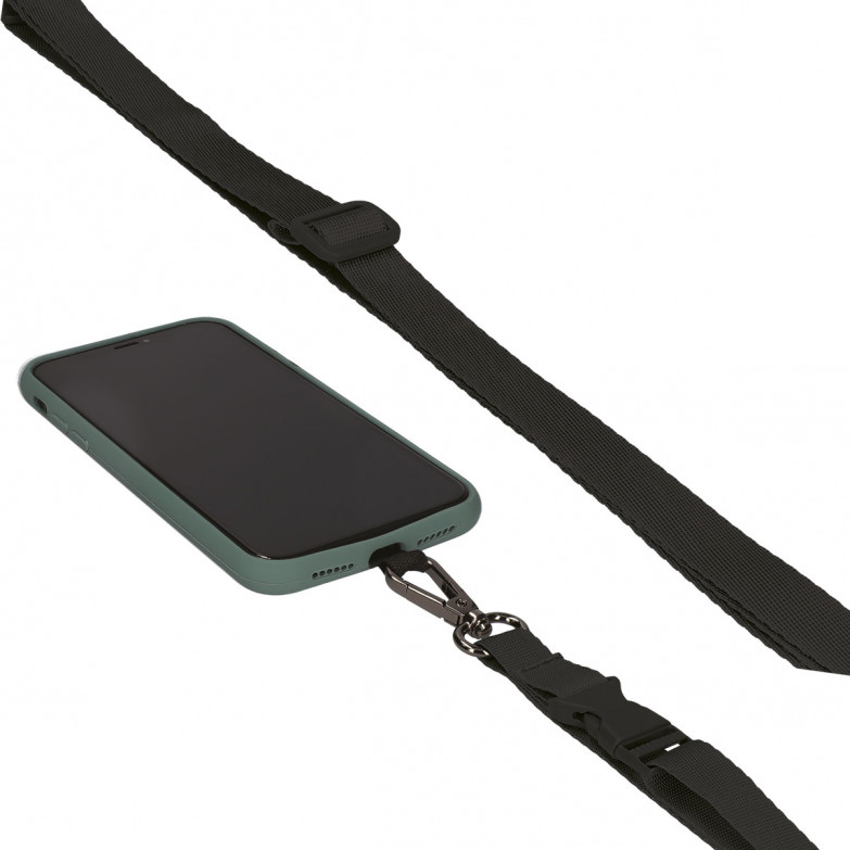 Ksix Universal Lanyard Strap Card Smartphone Black