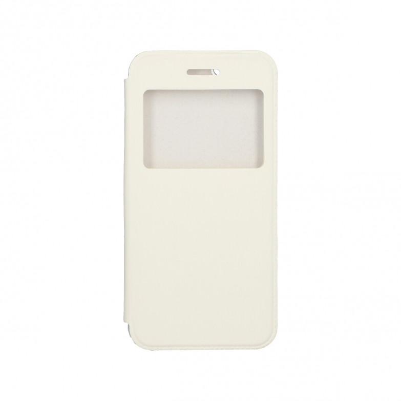 Folio Standing Case Transparent Window Ksix For Iphone 6, 6s White