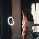 KSIX Light Ring, Adjustable 1,60 m tripod, 3 temperatures, 10 light intensities, 1.000 lumens