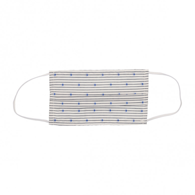 Contact Washable Mask For Civil Use Rectangular Shape Blue Stripes