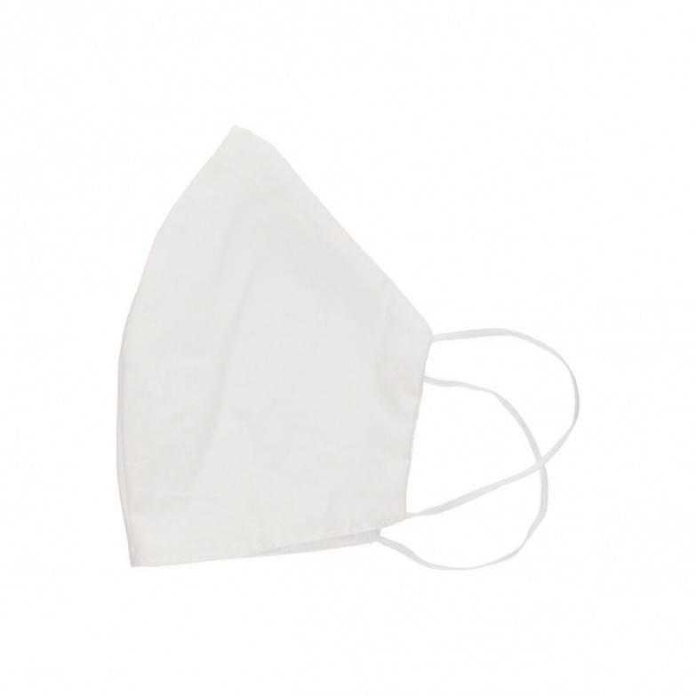 Contact Washable Mask For Civil Use With Triangular Shape White