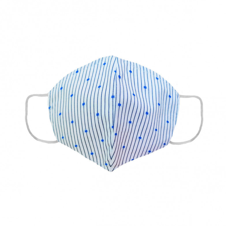 Contact Washable Mask For Civil Use With Triangular Shape Blue Stripes