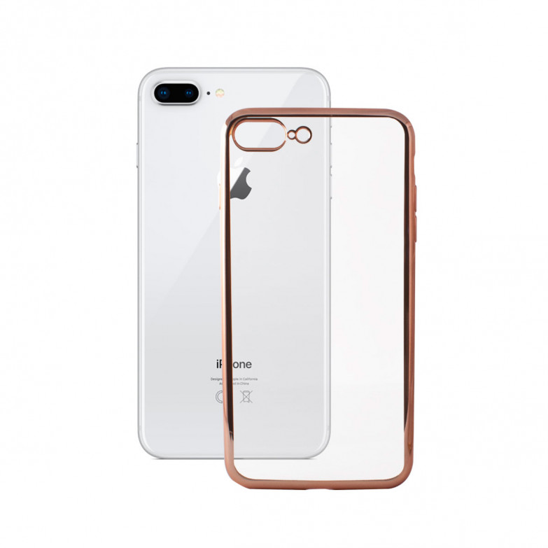 Contact Metal Flex Cover Tpu For Iphone 8 Plus, 7 Plus Metallic Rose Gold