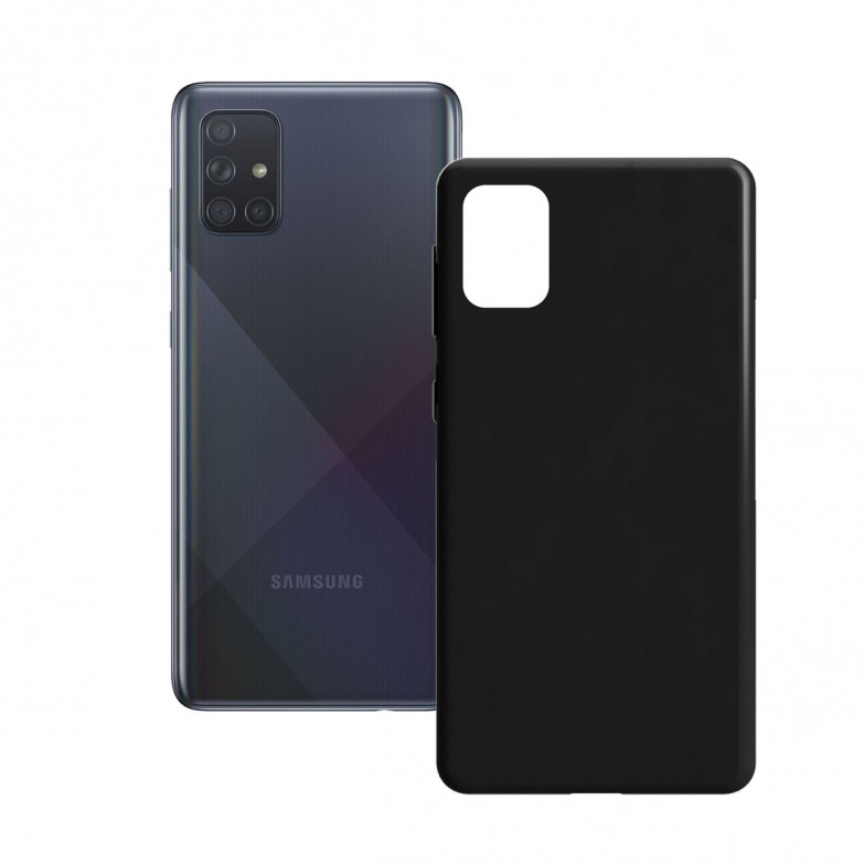 Silk Case For Galaxy A71 Contact Black