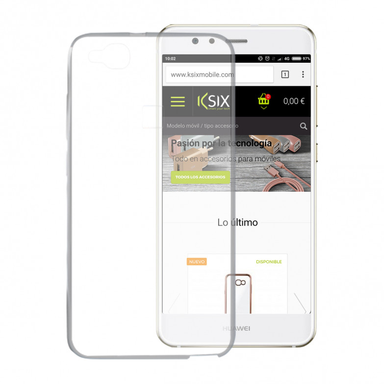 Ksix Ultrathin Flex Cover Tpu For Huawei P10 Lite Transparent