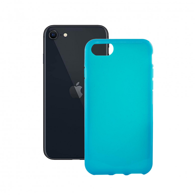 Funda para iPhone SE 2022, SE 2020, 8 y 7, Semirrígida, Funda con aroma, Menta, Azul