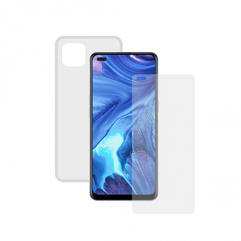 Contact Pack For Oppo Reno 4z Cover + 9h Tempered Glass Screen Protector