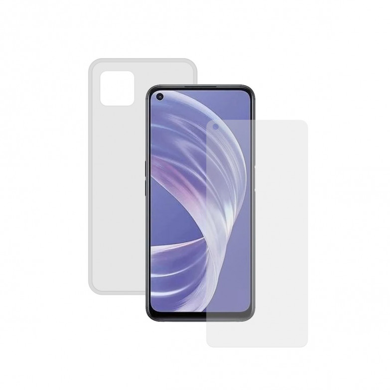 Contact Pack For Oppo A73 Cover + 9h Tempered Glass Screen Protector