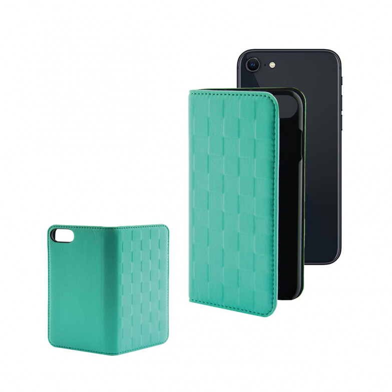 Funda con tapa para iPhone SE 2022, SE 2020, 8 y 7, Rígida, Azul