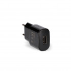 Cargador de red Contact 10 W, USB-A + Cable USB-A a USB-C 1 m, Negro