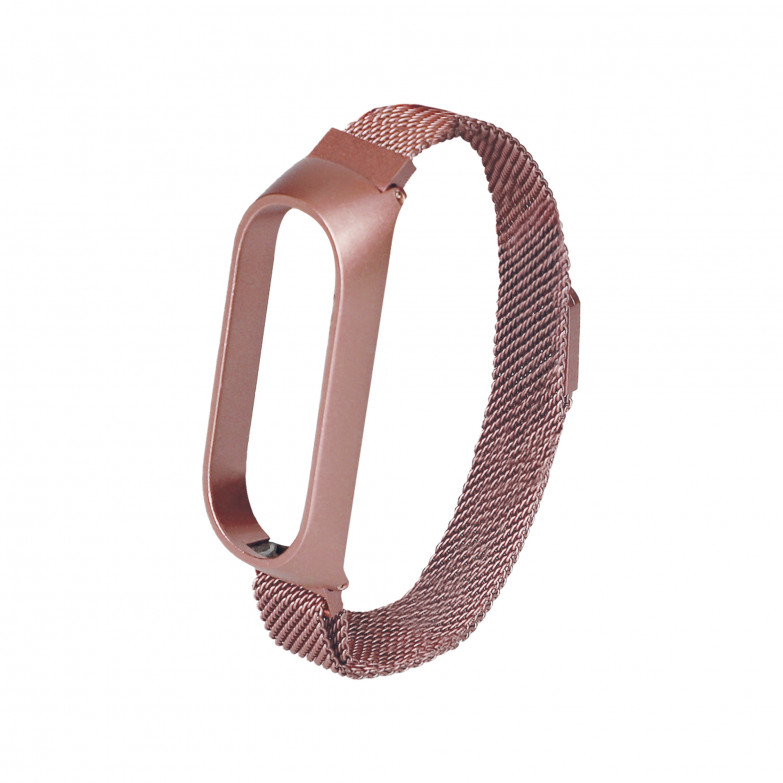 Metallic strap for Xiaomi Mi Band 5/6, Rose Gold