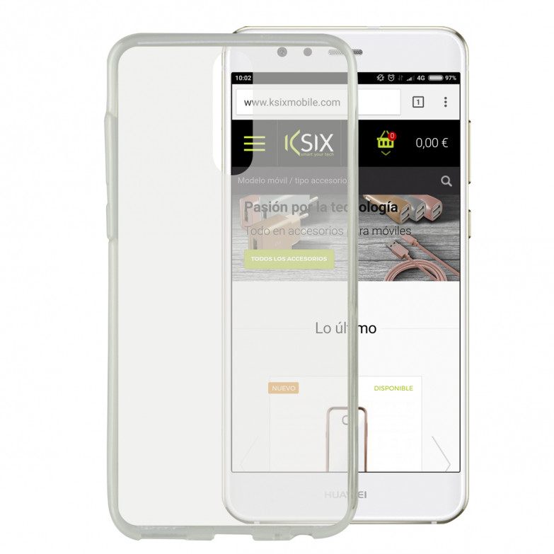 Ksix Ultrathin Flex Cover Tpu For Huawei Mate 10 Lite, G10 Transparent