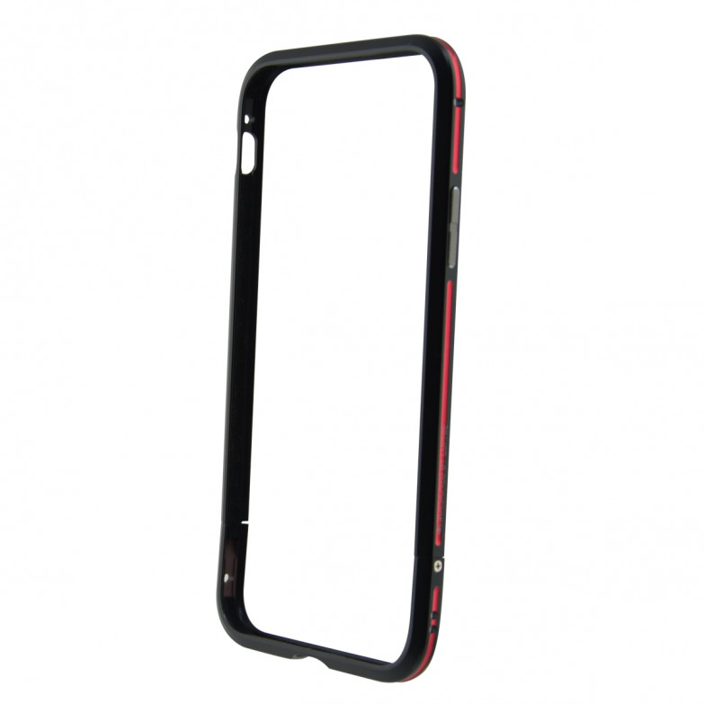 Ksix Aluminium Bumper For Iphone X, Xs Black And Red