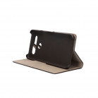 Funda con tapa para LG K51S, Semirrígida, Negra