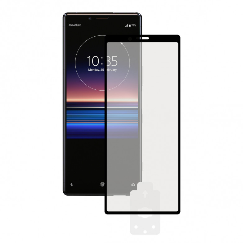 Ksix Machine 2.5d Protector Tempered Glass 9h For Xperia 1 With Edge Black (1 Unit)