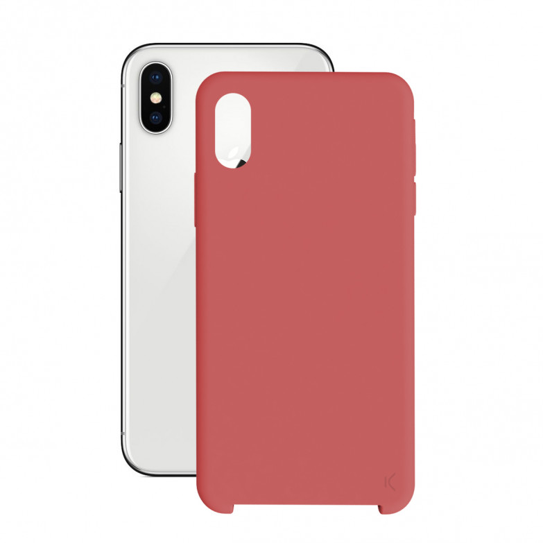 Funda para iPhone X, iPhone XS, Semirrígida, Rojo