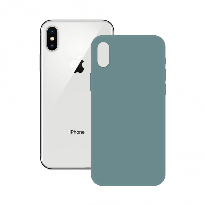 Funda para iPhone X, XS, Semirrígida, Verde