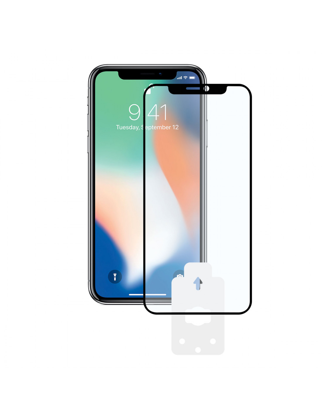 Protector de pantalla para iPhone X, iPhone XS, Vidrio templado