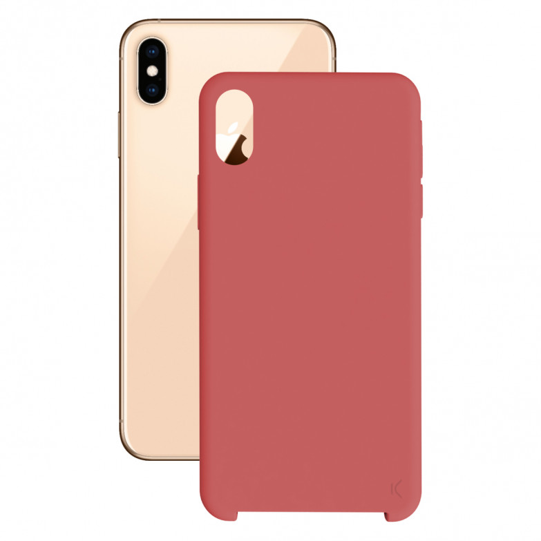 Ksix Soft Silicone Case For Iphone Xs Max Red