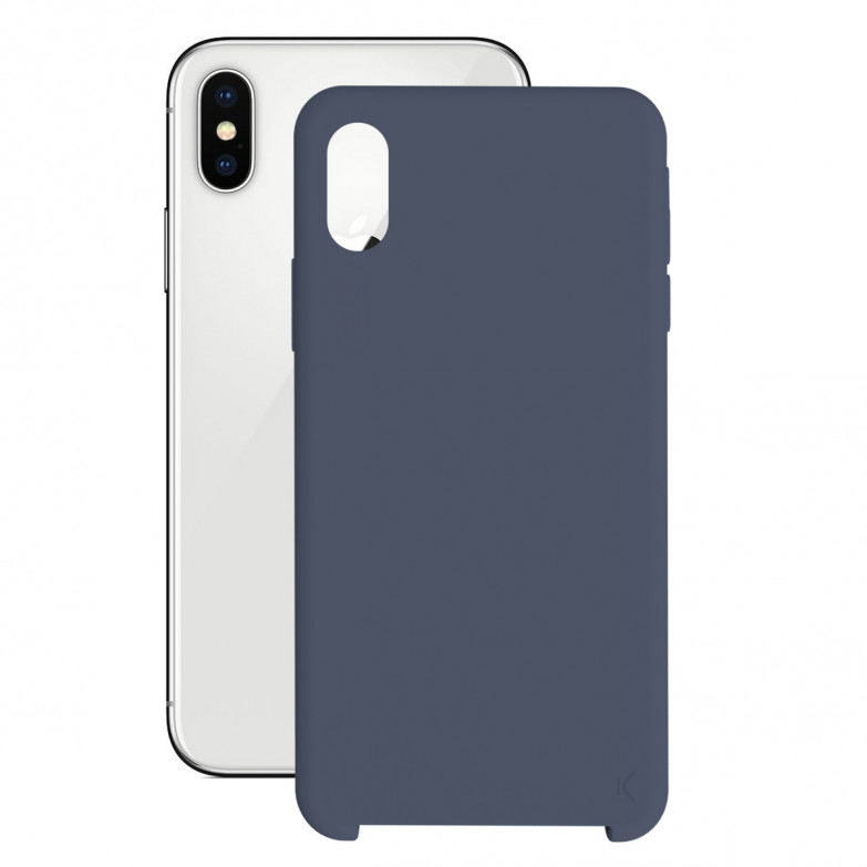 Ksix Soft Silicone Case For Iphone Xs Max Blue