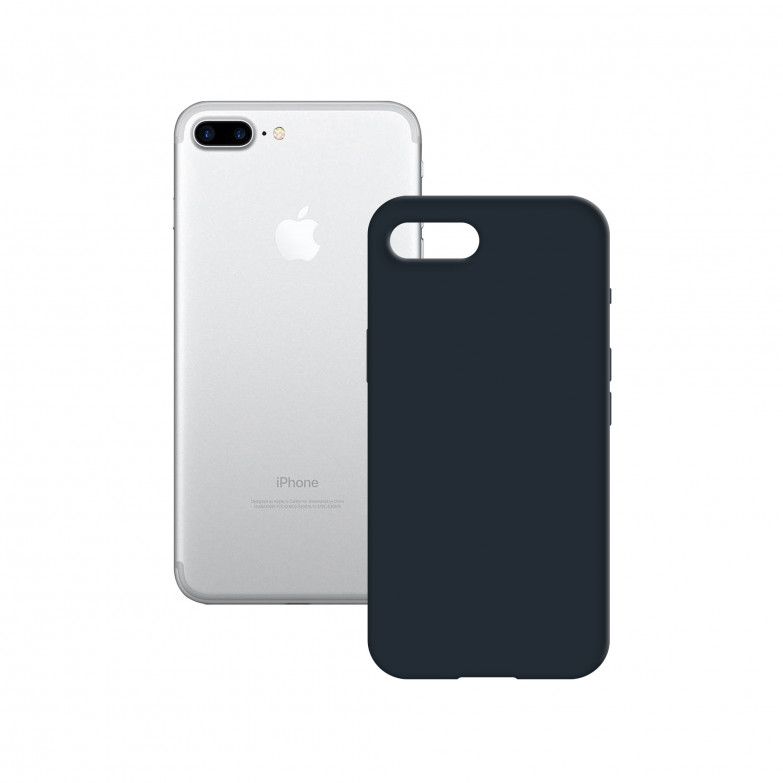 Semi-Rigid Case for iPhone 7/8 Plus, Anti-slip, Microfiber Lining, Wireless Charging Compatible, Dark blue, Packaging Free