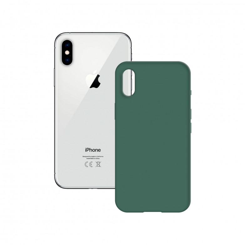Semi-Rigid Case for iPhone Xs Max, Anti-slip, Microfiber Lining, Wireless Charging Compatible, Green, Packaging Free