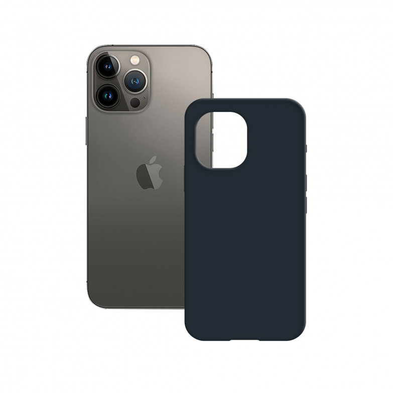 Semi-Rigid Case for iPhone 13 Pro, Anti-slip, Microfiber Lining, Wireless Charging Compatible, Dark blue, Packaging Free