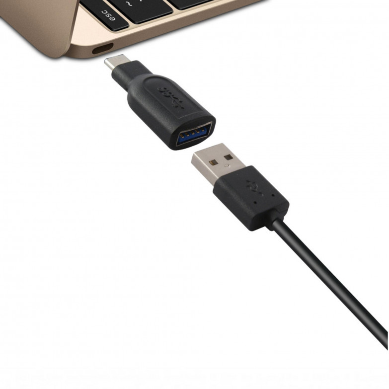 Adaptador, conectores USB-C y USB-A