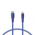 Cable de carga Lightning a USB-C KSIX, 65 W, Made For iPhone, Carga ultra rápida y transmisión de datos, 1 m, Azul
