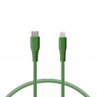 Cable de carga Lightning a USB-C KSIX, 65 W, Made For iPhone, Carga ultra rápida y transmisión de datos, 1 m, Verde