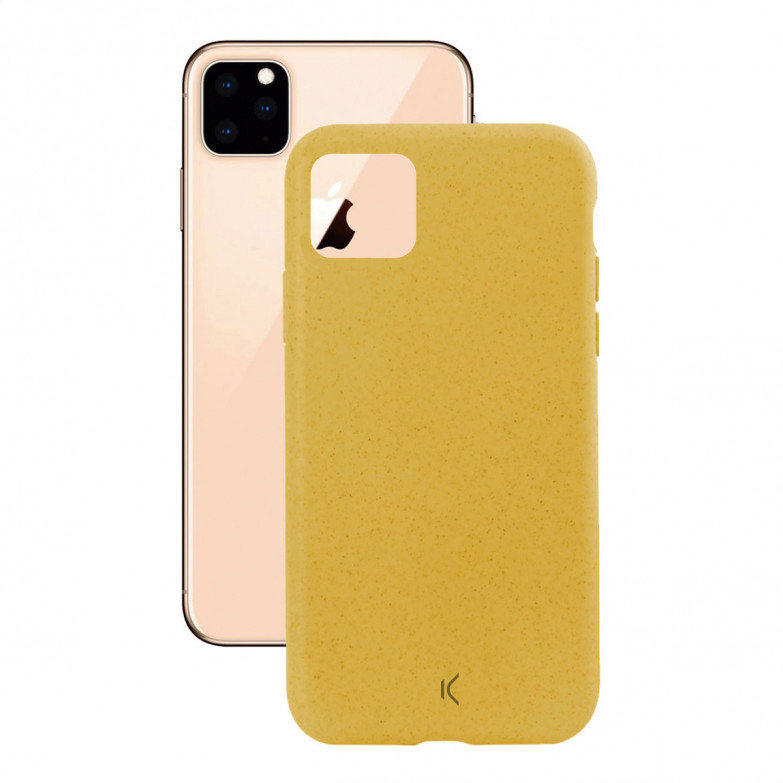 Funda Ecológica para iPhone 11 Pro Max, Semirrígida, Amarillo