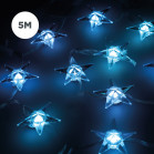 Guirnalda LED KSIX Star 5m, RGBIC, 20 lm, Sincroniza música, App Compatible Alexa, Google Home y Siri