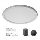 KSIX Duo SmartLED panel, RGB+CCT, 42 cm diameter, 2.450 lm, 24 W, Tuya Smart app, Voice assistants, White