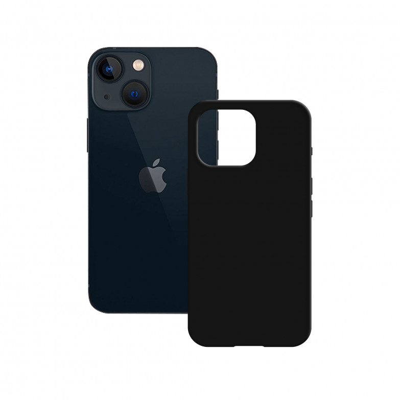 Semi-Rigid Case for iPhone 14, Anti-slip, Microfiber Lining, Wireless Charging Compatible, Black