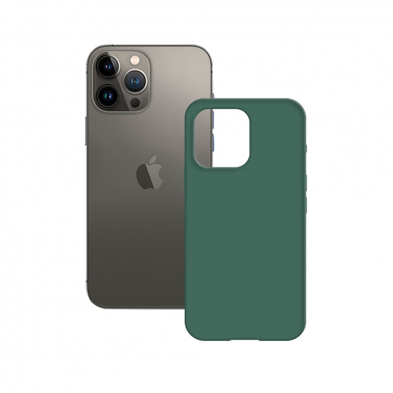 Funda semirrígida para iPhone 14 Plus, Antideslizante, Interior microfibra, Compatible con carga inalámbrica, Verde