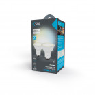 Pack 2 SmartLED KSIX Smart Bulbs, 5,5W, 400 lumens, GU10 Base, CCT, WiFi