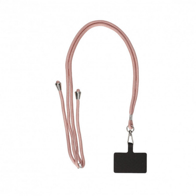 Ksix Universal Lanyard Strap With Card For Smartphone Rose Gold