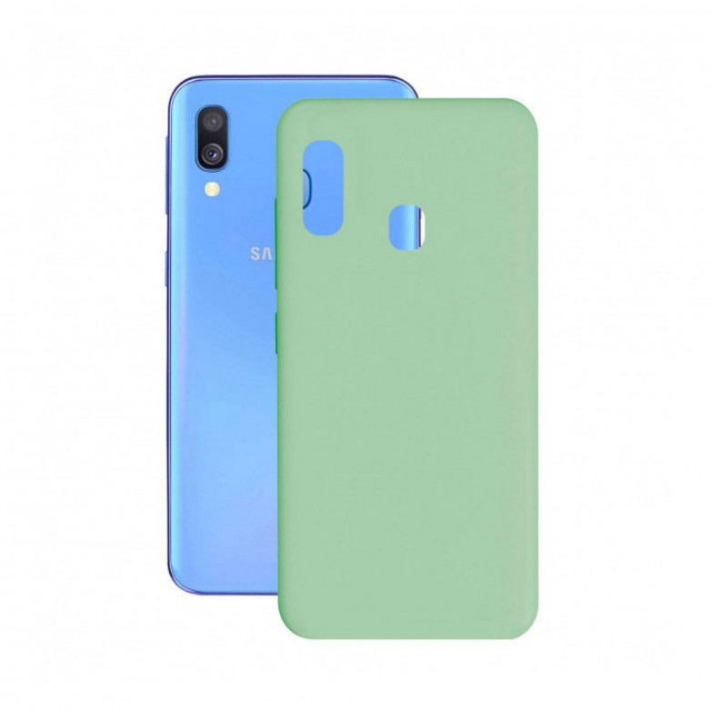 Contact Silk Cover Tpu For Galaxy A40 Turquoise