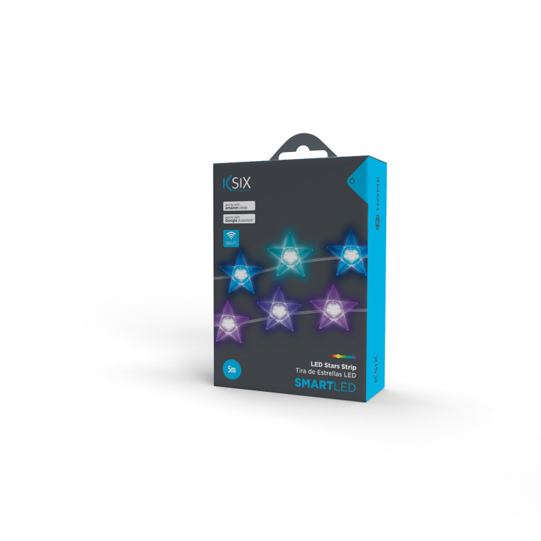 KSIX Star LED garland 5m, RGBIC, 20...